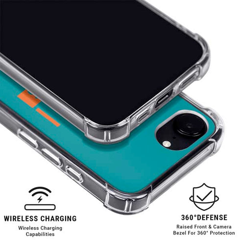 NFL Miami Dolphins Teal Performance Series iPhone 16e Clear Case